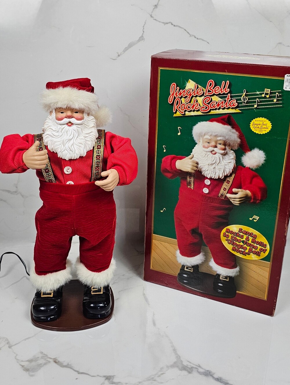Vintage 1998 Rock Santa Collectibles "Jingle Bell Rock Santa" Dancing Figure